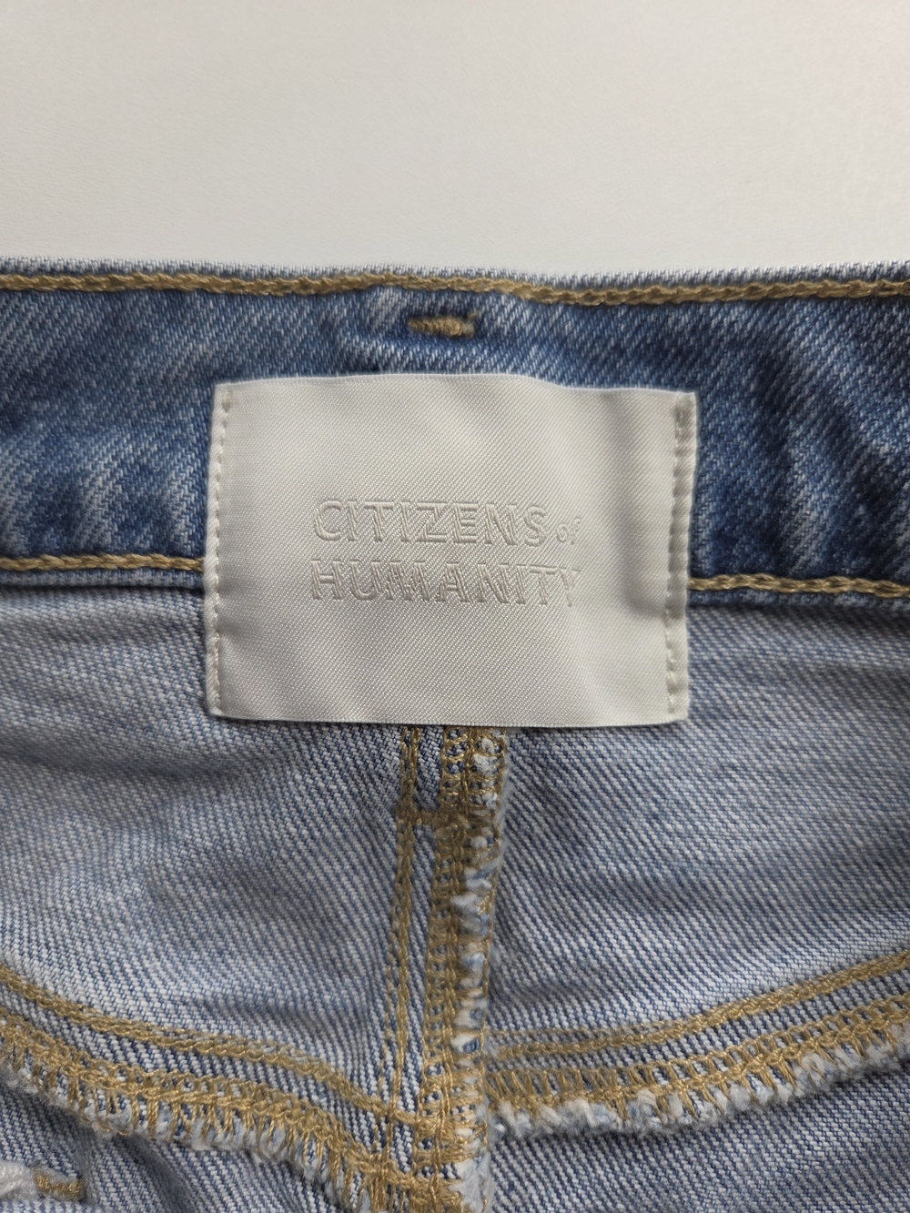 Citizens Of Humanity Frayed Hem Denim Skirt Sz 28 Cowgirl Summer Festival Beach - Picture 6 of 7